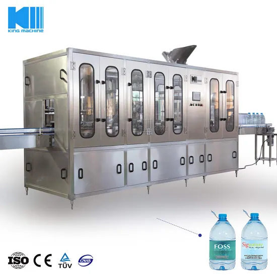 Automático completo 4-4-1 400bph 5L 4L 4L 3L Botella Máquina de llenado de agua Modelo lineal