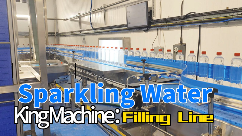 L&iacute;nea completa de producci&oacute;n de agua espumosa